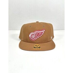 NHL Detroit Red Wings ‘47 Captain RL Carhartt SnapBack Adjustable Hat Brown NEW